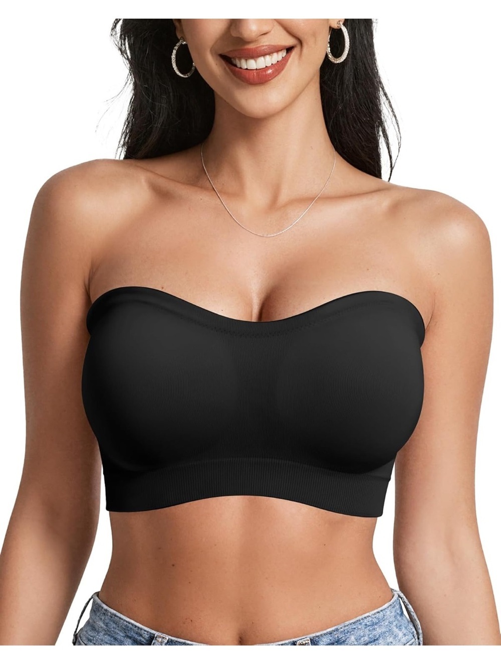 Supportive Strapless Bra Push Up Wireless Bandeau Bra Non Slip Seamless 1683/5-1